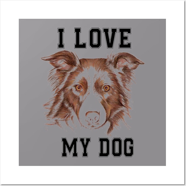 i love my dog Wall Art by lengocqui